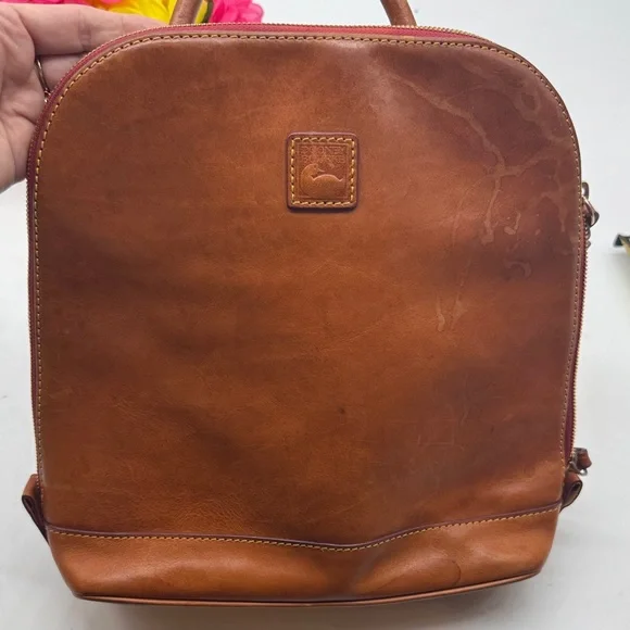Dooney & Bourke Brown Leather Backpack As Is Condition - Picture 1 of 16